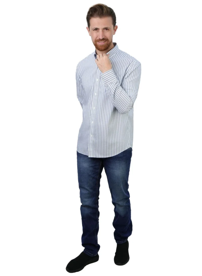 GIORDANO Men's Wrinkle-Free Long Sleeve Cotton Oxford Shirt